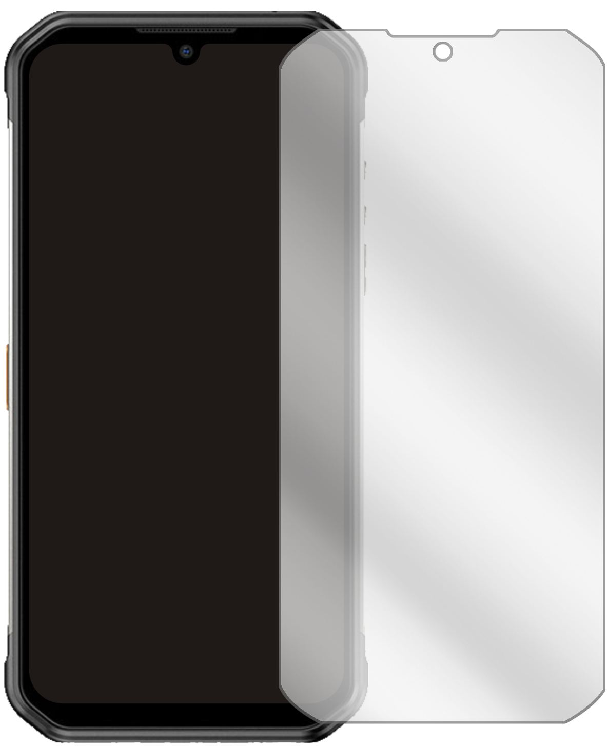 UlefoneArmor 11T 5G mit aufgebrachter dipos Displayschutzfolie, glasklare Darstellung ohne Einschränkungen