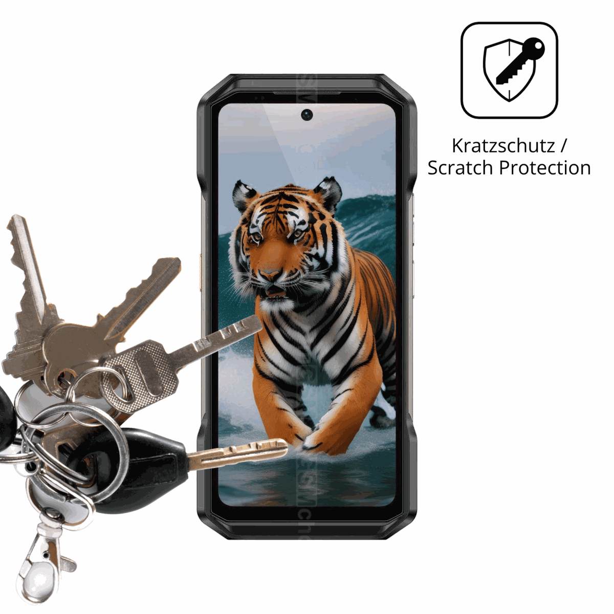 4x Schutzfolie klar für Ulefone Armor 27T+ Display-Schutzfolie