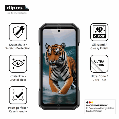 4x Schutzfolie klar für Ulefone Armor 27T+ Display-Schutzfolie