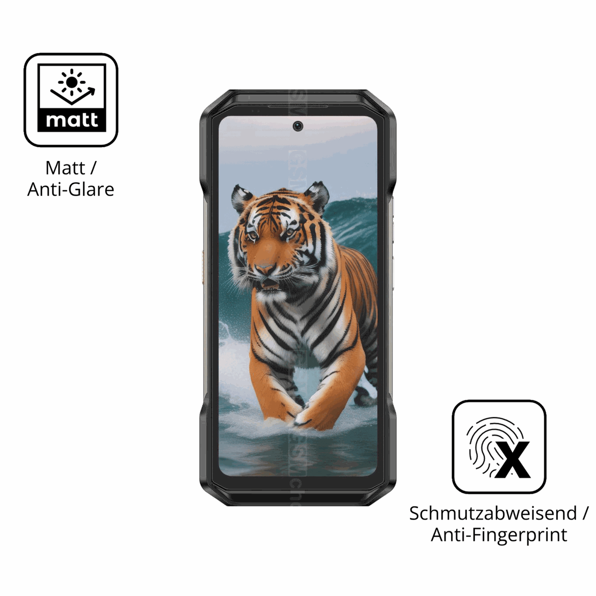 2x 9H Schutzfolie matt für Ulefone Armor 27T+ Panzerfolie