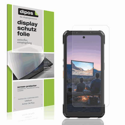 Matte Displayschutzfolie von dipos passend für Ulefone Armor 34 Plus, präziser Zuschnitt und blasenfrei montiert
