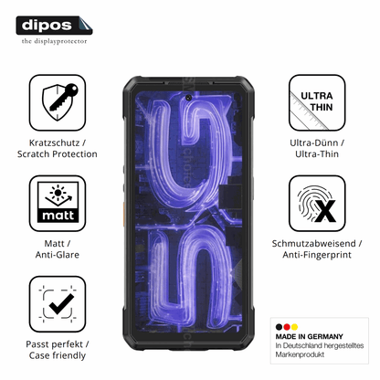 4x Schutzfolie matt für Ulefone Armor 34 Pro+ Display-Schutzfolie