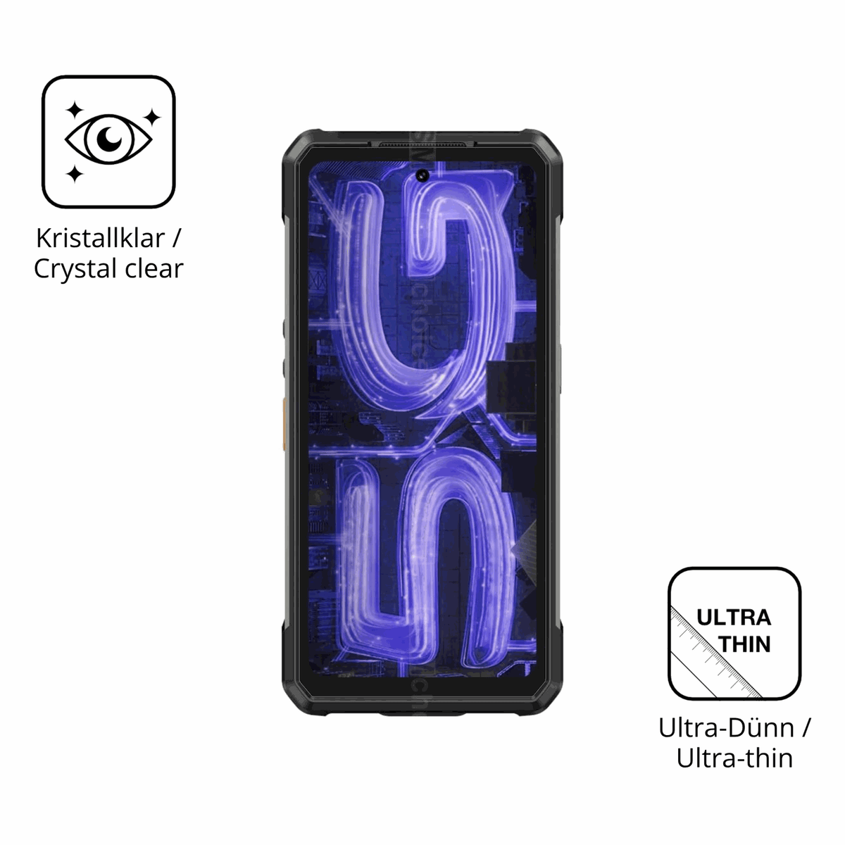 4x Schutzfolie klar für Ulefone Armor 34 Pro+ Display-Schutzfolie