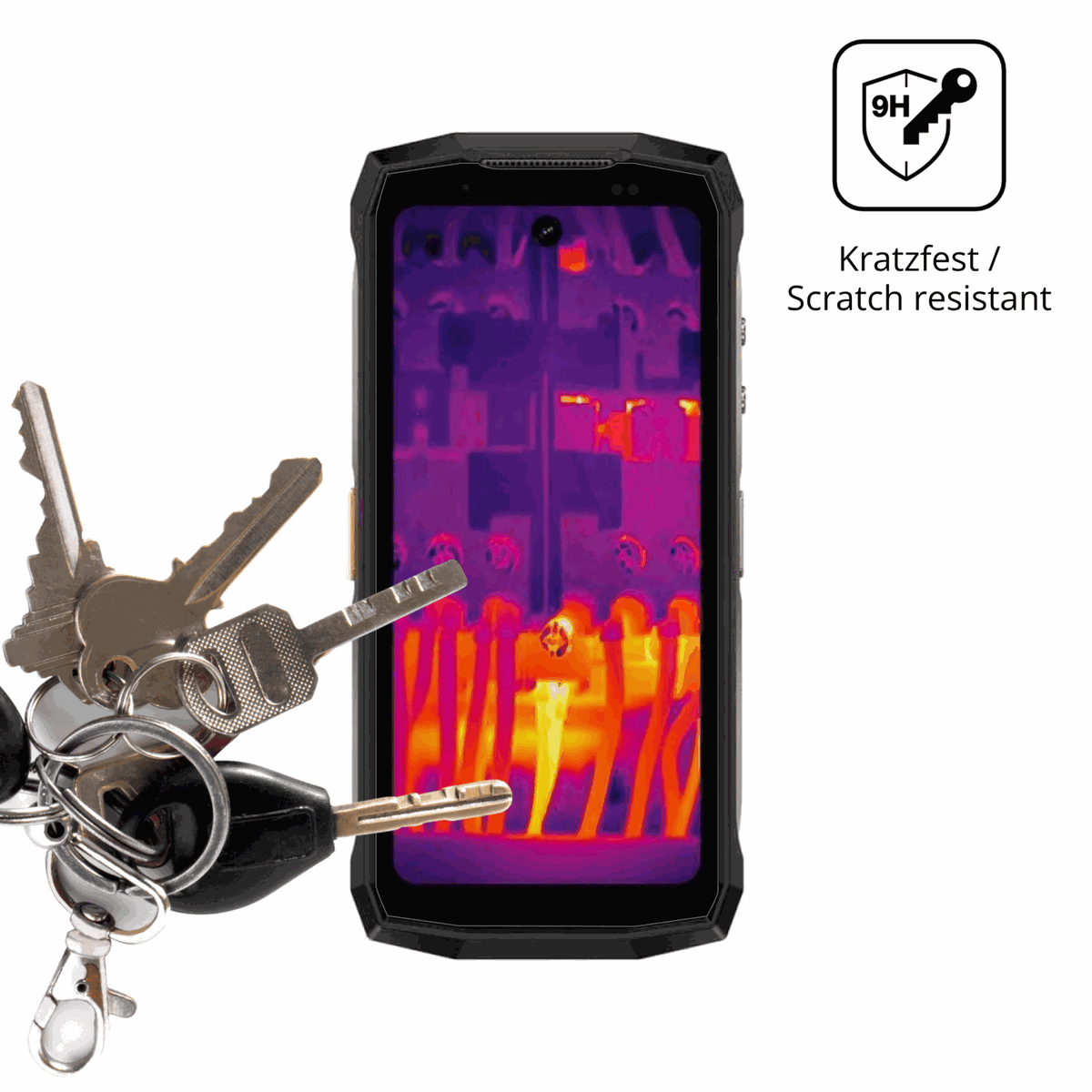 dipos Displayschutz für ulefonearmor mini 20t pro, transparente Oberfläche, perfekte Passform auch für die Rundungen