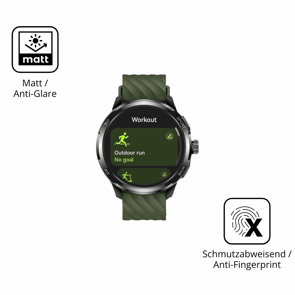 2x 9H Schutzfolie matt für Ulefone Armor Watch Pro Panzerfolie
