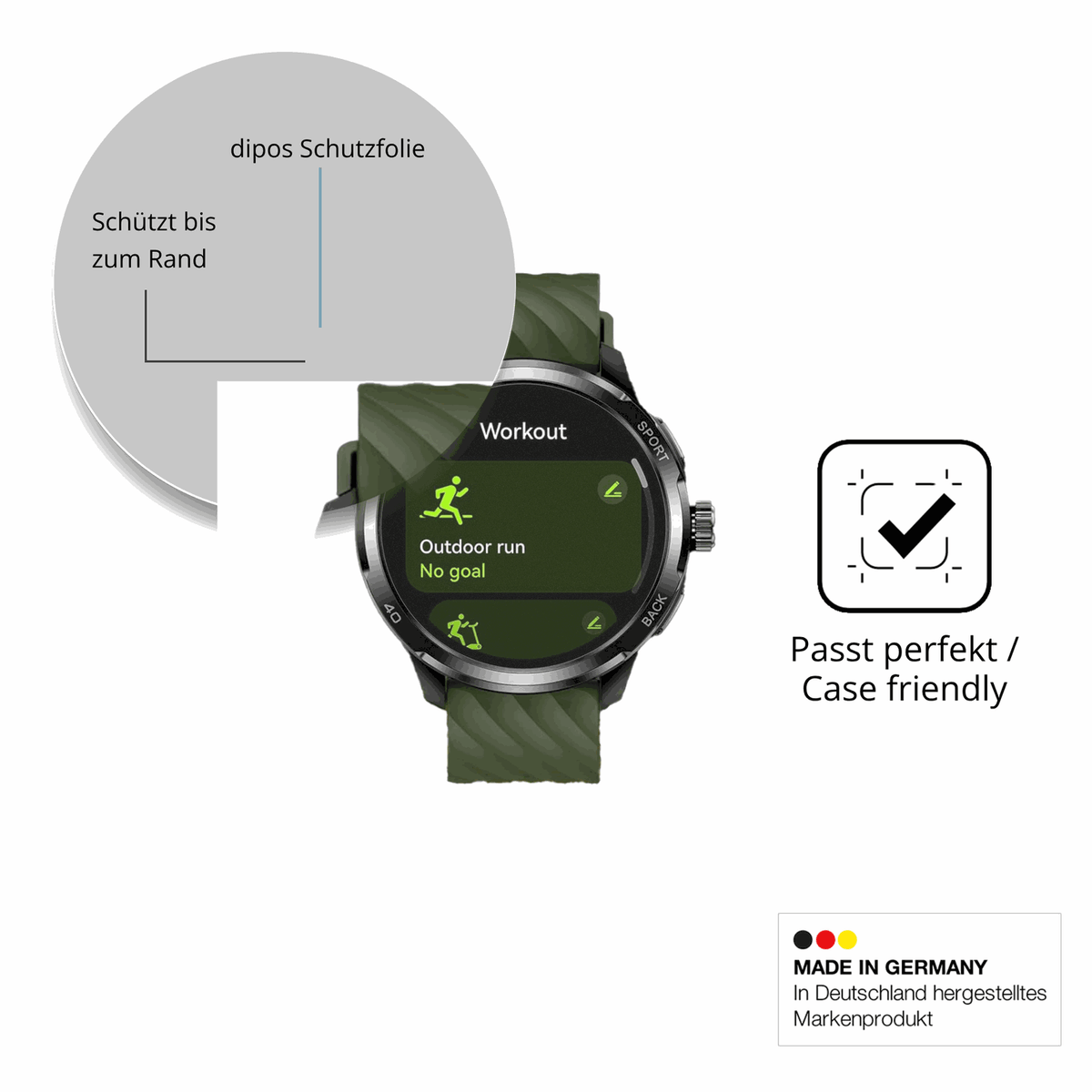 2x 9H Schutzfolie matt für Ulefone Armor Watch Pro Panzerfolie