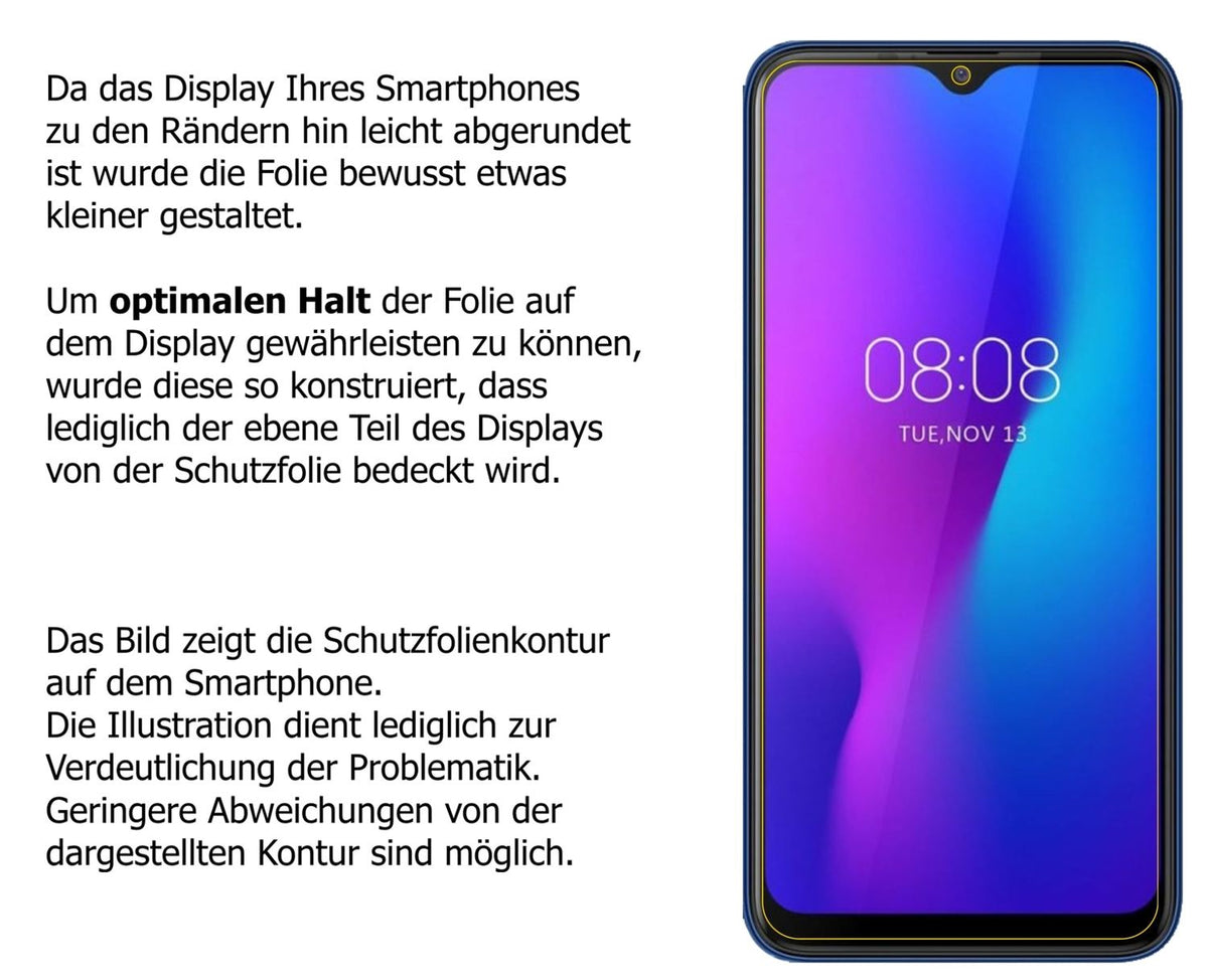 Dünne und klare Folie passend zugeschnitten für Ulefone Power 6