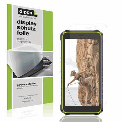 Matte Displayschutzfolie von dipos passend für Ulefone RugKing 2 Pro, präziser Zuschnitt und blasenfrei montiert