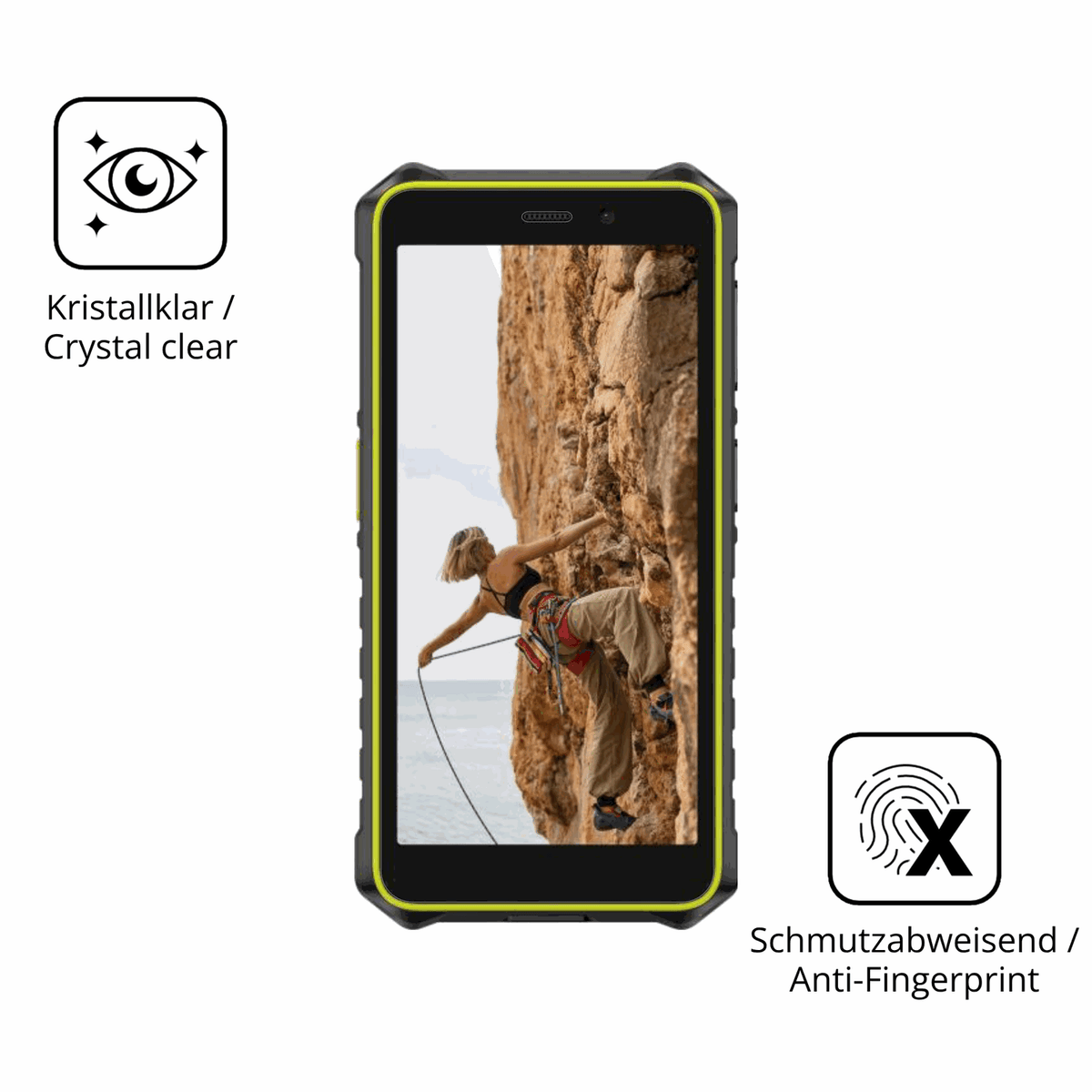 Flexible TPU-Folie passend zugeschnitten für Ulefone RugKing 2 Pro, vollständige Abdeckung
