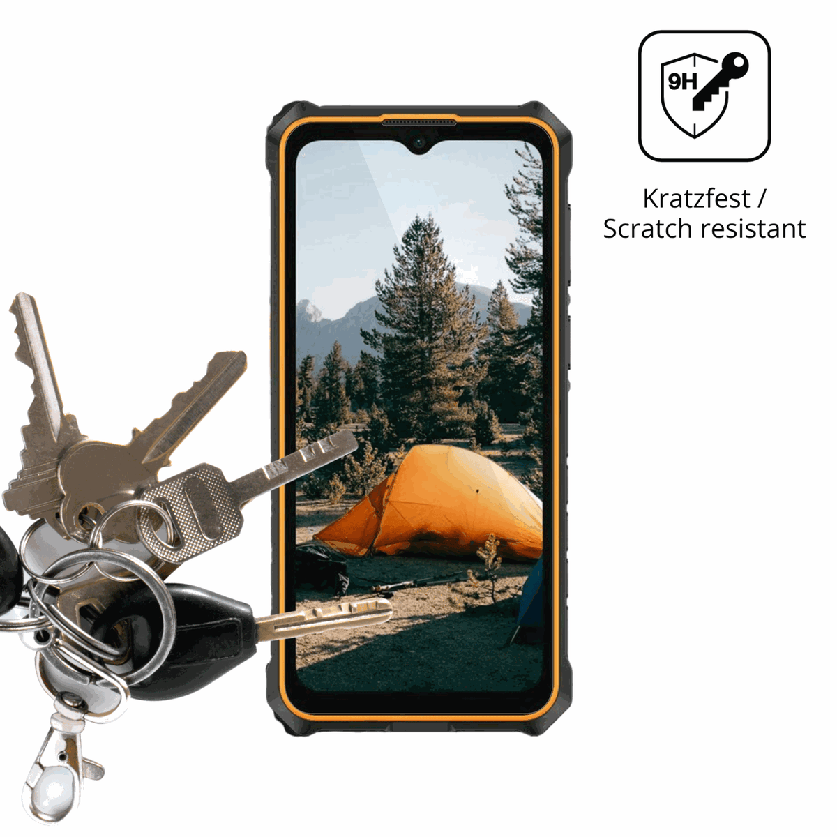 dipos Displayschutz für Ulefone RugKing 3 Pro, transparente Oberfläche, perfekte Passform auch für die Rundungen