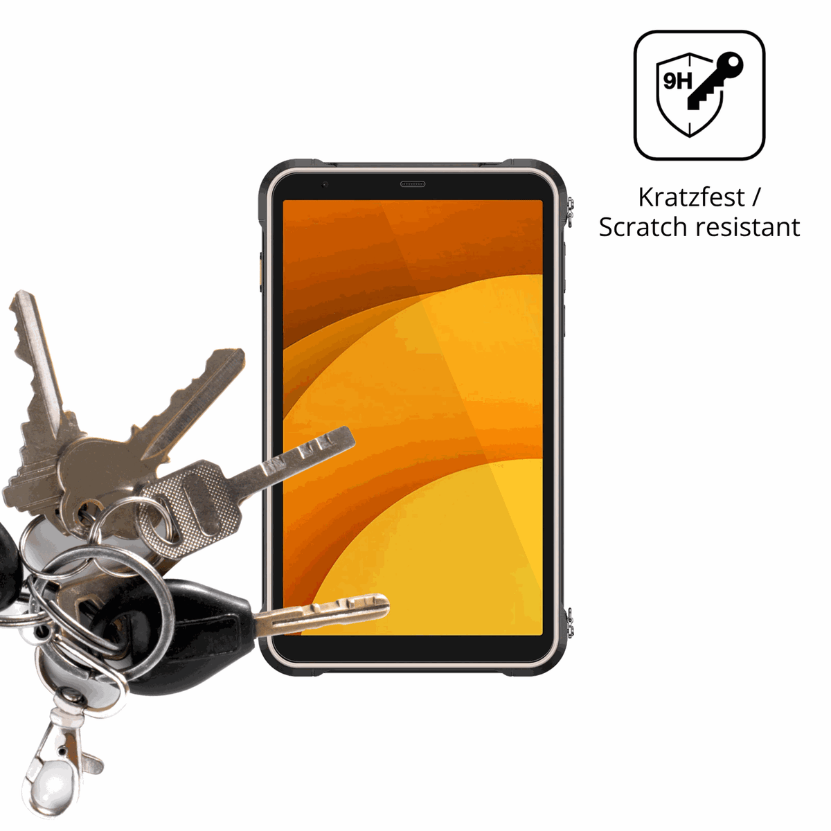 dipos Displayschutz für Ulefone RugKing Pad Pro, transparente Oberfläche, perfekte Passform auch für die Rundungen