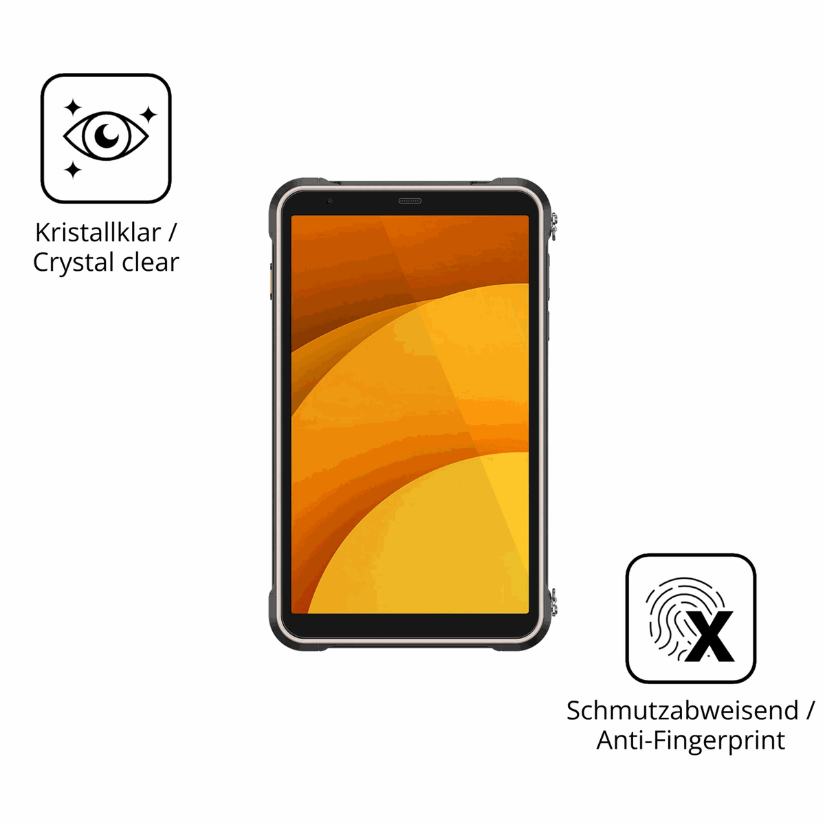 Flexible TPU-Folie passend zugeschnitten für Ulefone RugKing Pad Pro, vollständige Abdeckung