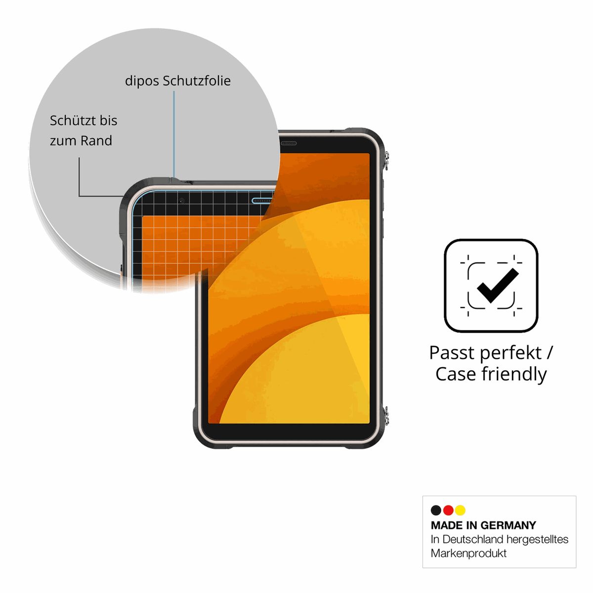Besonders flexibler Displayschutz mit Anti-Shock-Schicht im Materialmix