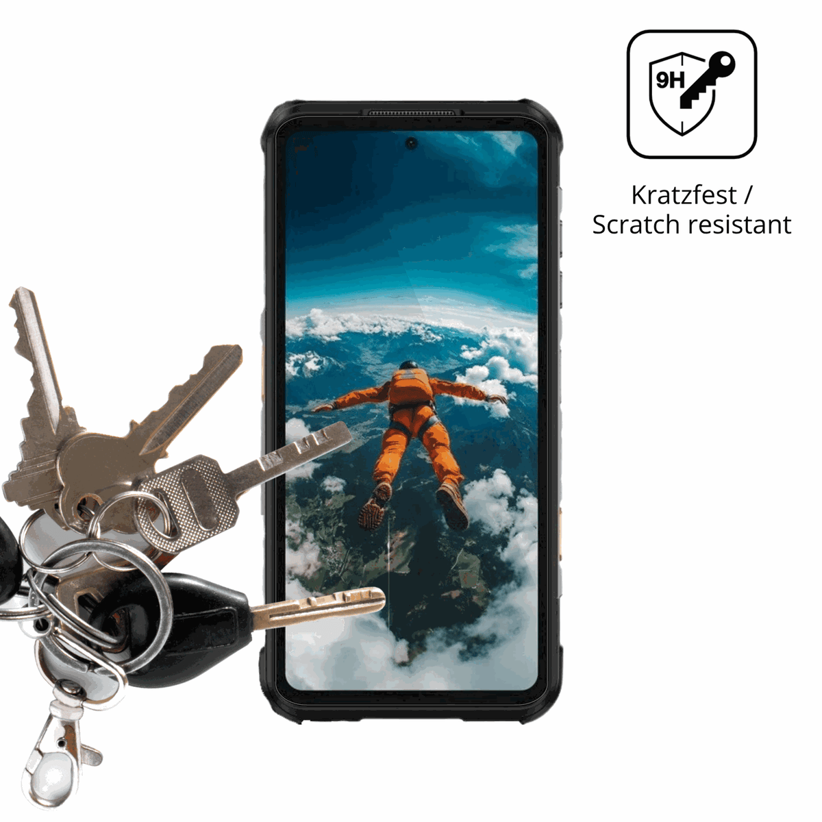 dipos Displayschutz für Ulefone RugOne Xever 7 Pro, transparente Oberfläche, perfekte Passform auch für die Rundungen
