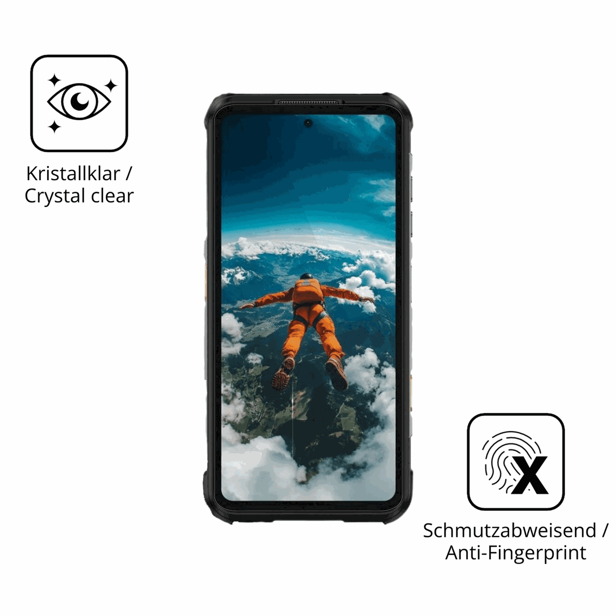 Flexible TPU-Folie passend zugeschnitten für Ulefone RugOne Xever 7 Pro, vollständige Abdeckung