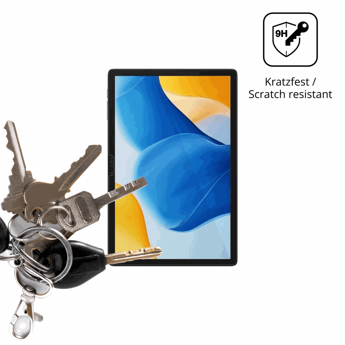 dipos Displayschutz für ulefonetab a10, transparente Oberfläche, perfekte Passform auch für die Rundungen
