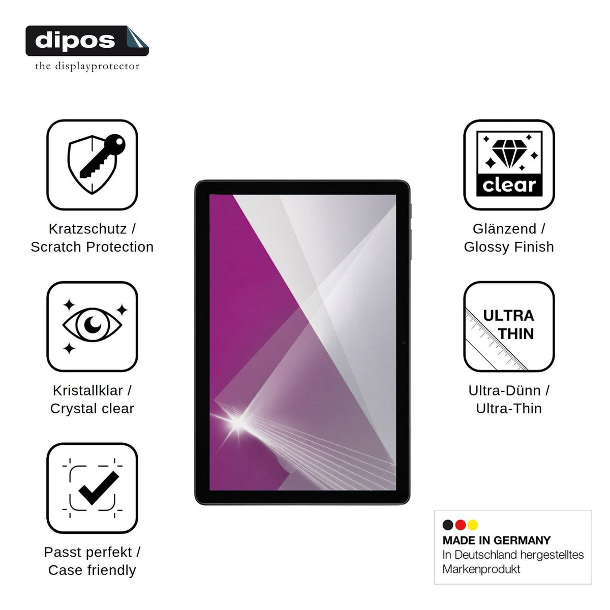 2x Schutzfolie klar für Alldocube iPlay 80 SE Display-Schutzfolie
