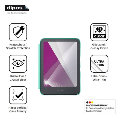 2x Schutzfolie klar für Amazon Kindle Colorsoft Kids 2026 Display-Schutzfolie