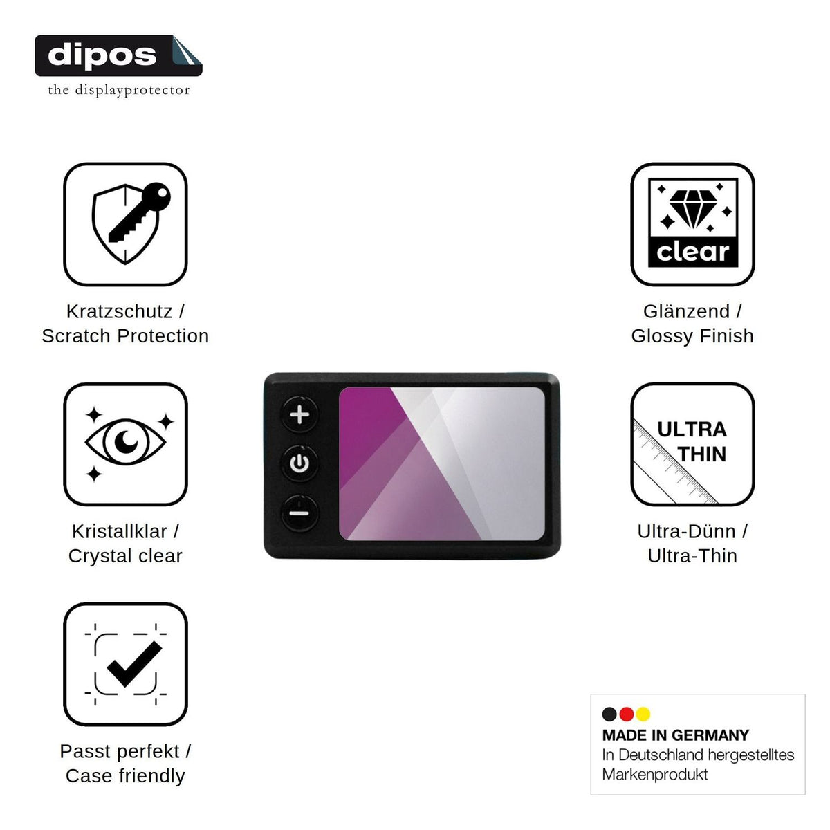 4x Schutzfolie klar für Bassadoro Lenker Display S E Display-Schutzfolie