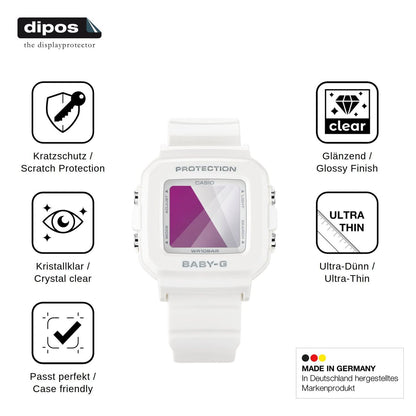 6x Schutzfolie klar für Casio Baby-G BGD-10 Display-Schutzfolie