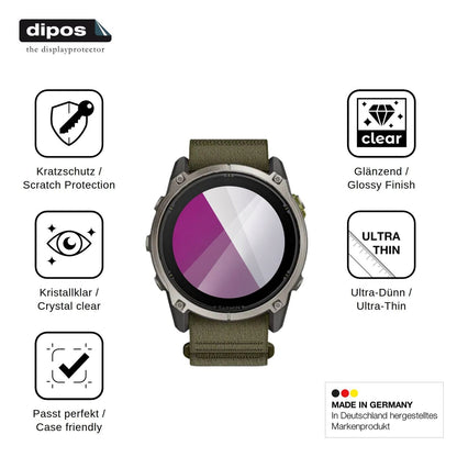 6x Schutzfolie klar für Garmin Enduro 4 Display-Schutzfolie