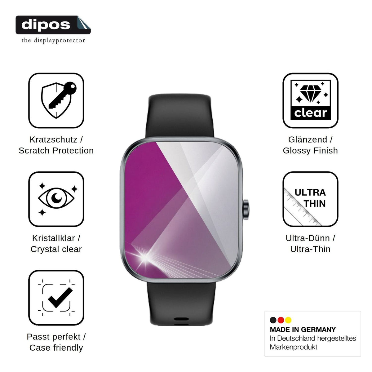 6x Schutzfolie klar für MFVLP D16 Display-Schutzfolie