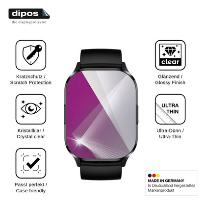 6x Schutzfolie klar für Neow K-Watch Display-Schutzfolie