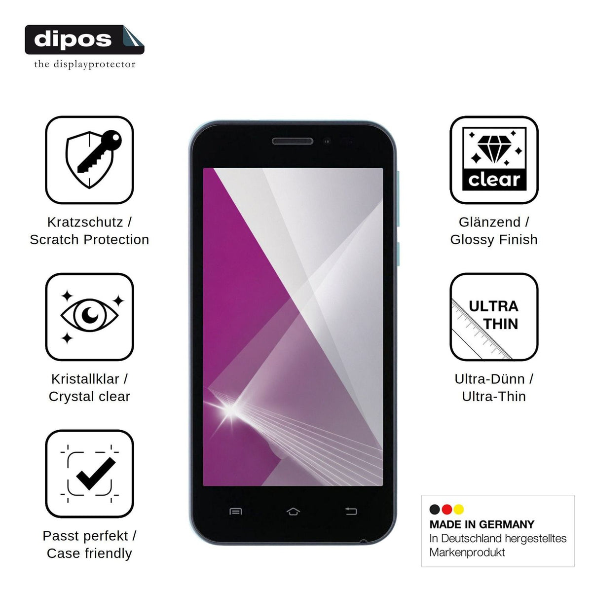 4x Schutzfolie klar für Nomi i451 Twist Display-Schutzfolie