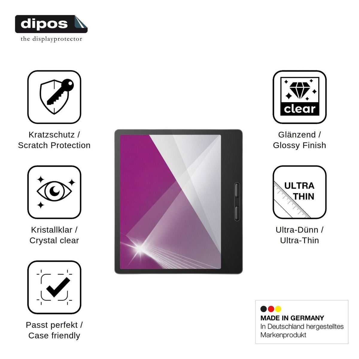 2x Schutzfolie klar für Onyx Boox Leaf 5 Display-Schutzfolie