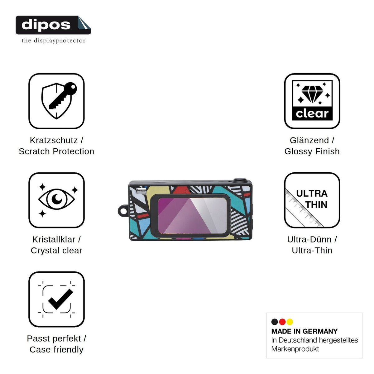 4x Schutzfolie klar für Ouitble Minidigitalkamera 2K Display-Schutzfolie