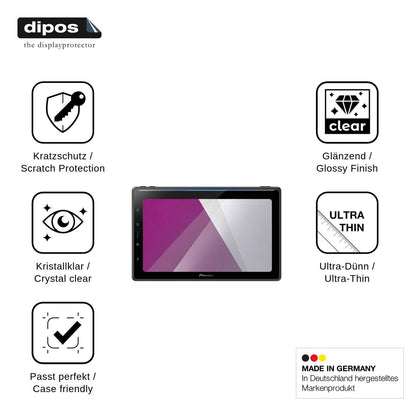 2x Schutzfolie klar für Pioneer SPH-EVO107DAB-C-D7 Display-Schutzfolie
