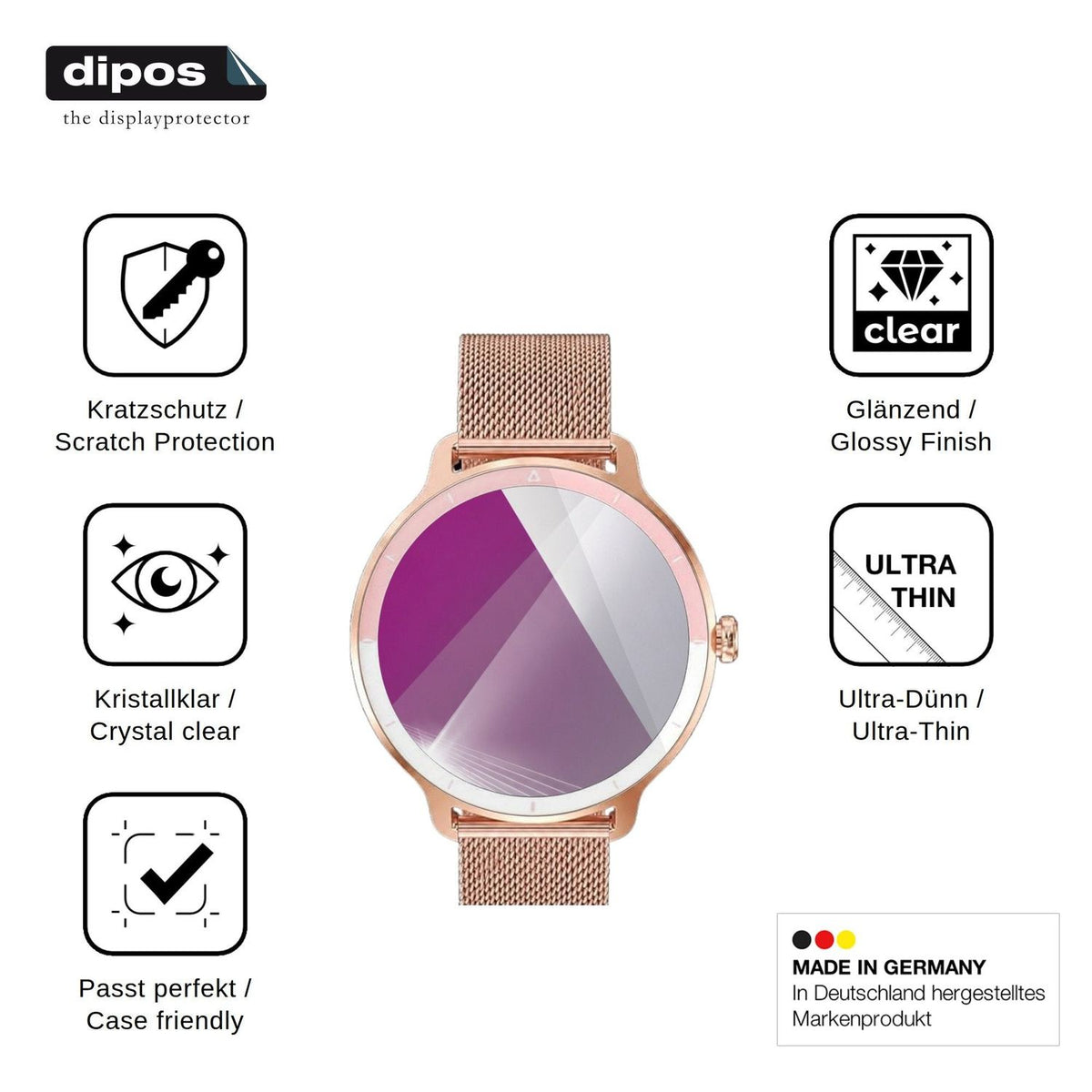 6x Schutzfolie klar für PROTKPETS DR03 Display-Schutzfolie