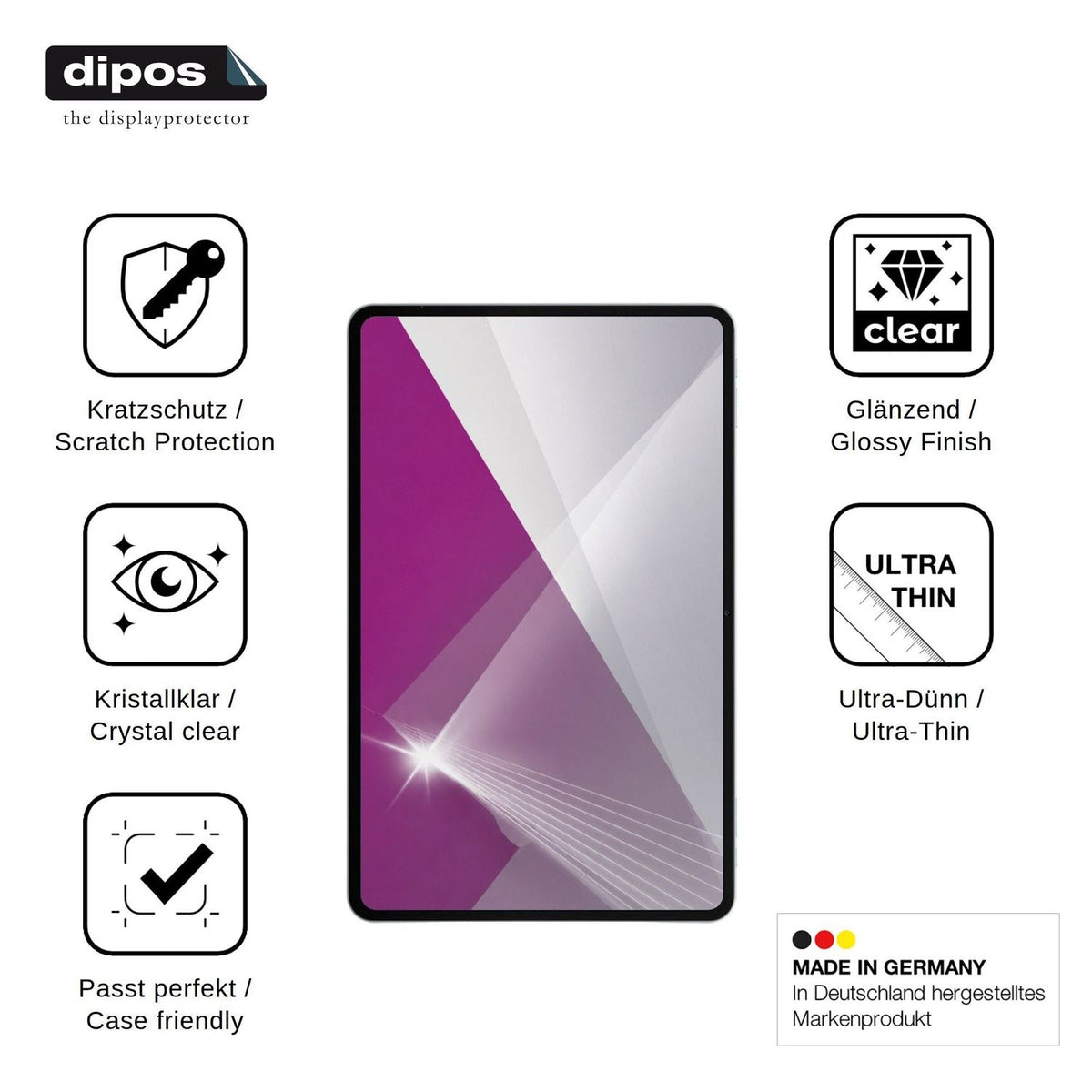 2x Schutzfolie klar für Teclast M60 Display-Schutzfolie