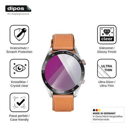 6x Schutzfolie klar für YEMASTER Smartwatch 1.28 Display-Schutzfolie