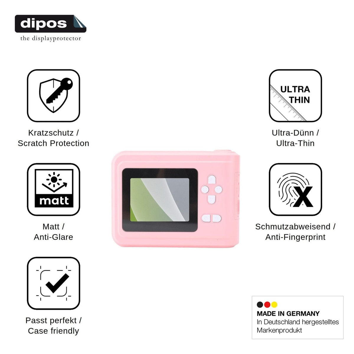 4x Schutzfolie matt für Akozon Compact HD Display-Schutzfolie