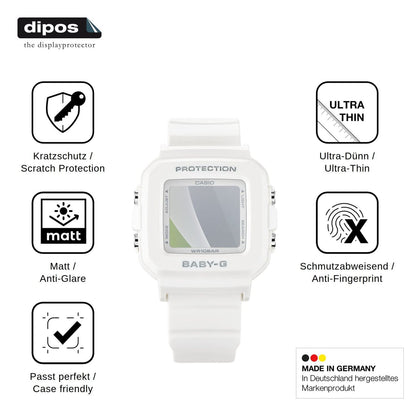 6x Schutzfolie matt für Casio Baby-G BGD-10 Display-Schutzfolie