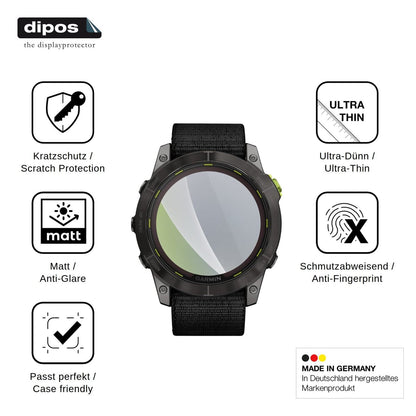 6x Schutzfolie matt für Garmin Enduro 2 Display-Schutzfolie