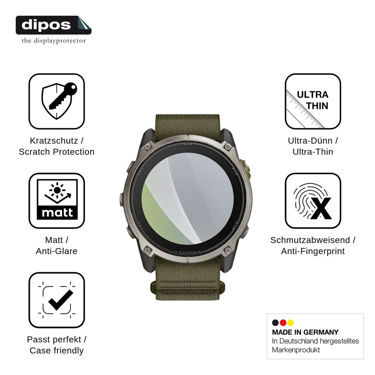 6x Schutzfolie matt für Garmin Enduro 4 Display-Schutzfolie