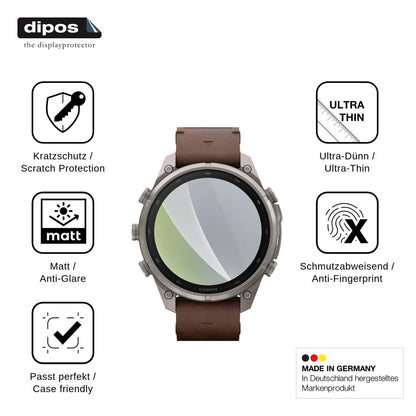6x Schutzfolie matt für Garmin Fenix 9 Display-Schutzfolie