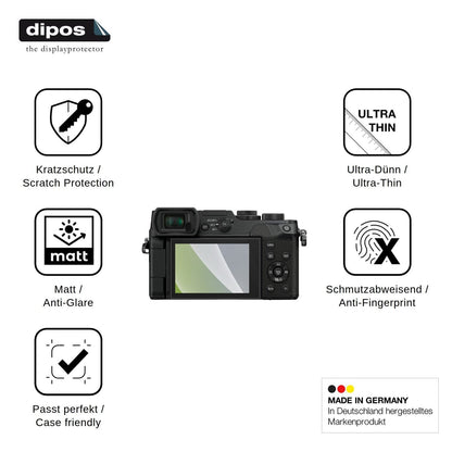 4x Schutzfolie matt für Panasonic Lumix DMC-GX8 Display-Schutzfolie