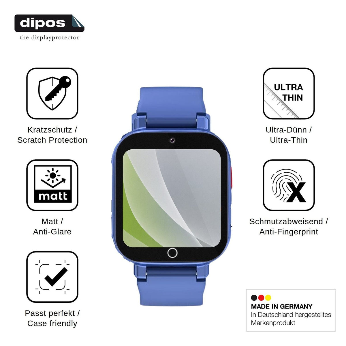6x Schutzfolie matt für Transformers Smartwatch Kinder 4G Display-Schutzfolie