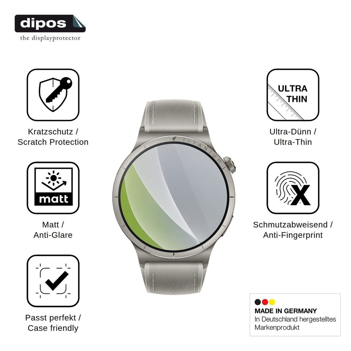 6x Schutzfolie matt für Vivo Watch 6 Display-Schutzfolie
