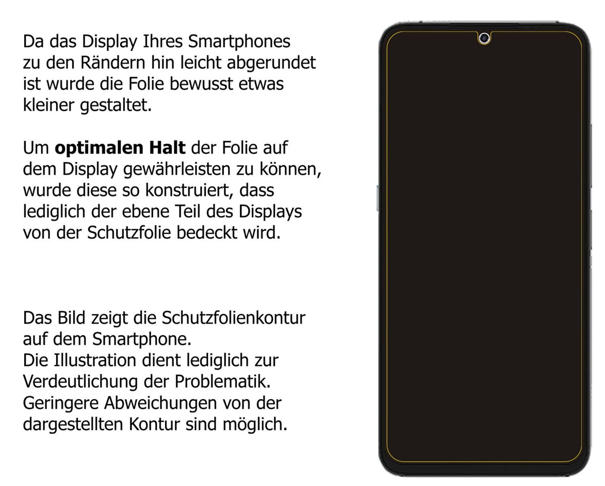 dipos Displayschutz für Umidigi A11 Pro Max, transparente Oberfläche, perfekte Passform auch für die Rundungen