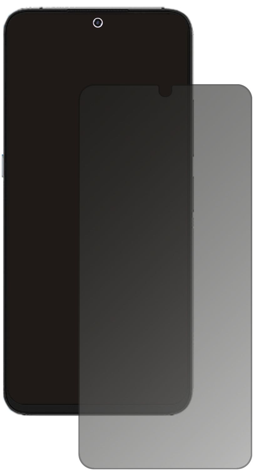 UmidigiA11 Pro Max mit aufgebrachtem dipos Displayschutz, der seitliche Einblicke blockiert