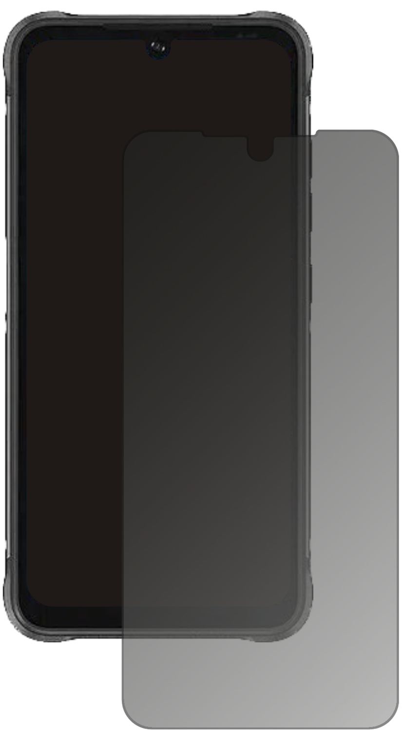 UmidigiBison Pro mit aufgebrachtem dipos Displayschutz, der seitliche Einblicke blockiert