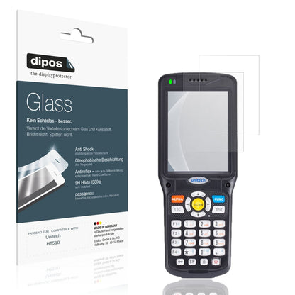 Matte Displayschutzfolie von dipos passend für Unitech HT510, 9H kratzfest und blasenfrei montiert