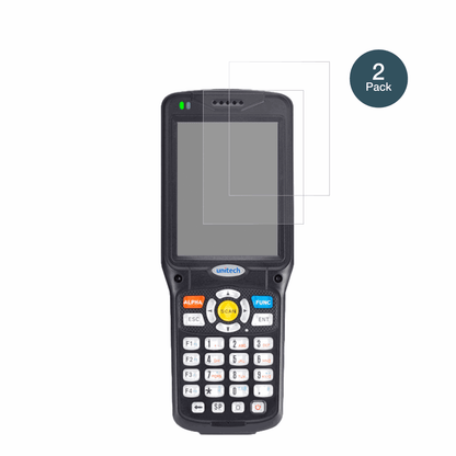 UnitechHT510 mit aufgebrachter dipos Panzerfolie, die lästige Fingerabdrücke minimiert