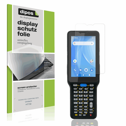 Matte Displayschutzfolie von dipos passend für Unitech HT730, präziser Zuschnitt und blasenfrei montiert