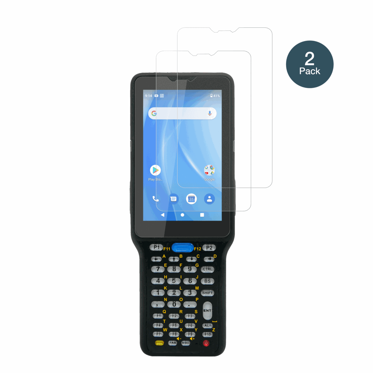 UnitechHT730 mit aufgebrachter dipos Panzerfolie, die lästige Fingerabdrücke minimiert