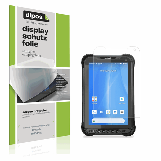 Matte Displayschutzfolie von dipos passend für Unitech TB85 Plus, präziser Zuschnitt und blasenfrei montiert